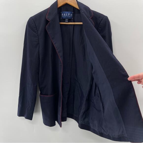 Ralph Ralph Lauren Vintage Crested Wool Navy Blue Maroon Details Rare Blazer 8 - Picture 6 of 9